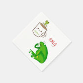 Serviette En Papier Papier, Café OMG Frog (Coin)