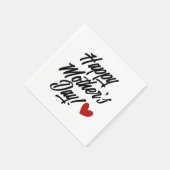 Serviette En Papier Papier calligraphie de la Fête des Mères simple et (Coin)