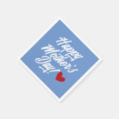 Serviette En Papier Papier calligraphie de la Fête des Mères simple et (Coin)