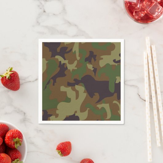 Serviette En Papier Papier camouflage vert de l'Armée (En situation)