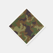 Serviette En Papier Papier camouflage vert de l'Armée (Coin)