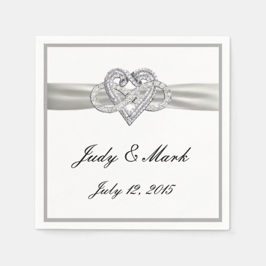 Serviette En Papier Papier Cardiaque Infinity Personnalisé (Devant)