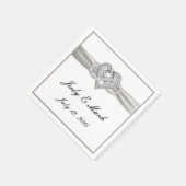 Serviette En Papier Papier Cardiaque Infinity Personnalisé (Coin)