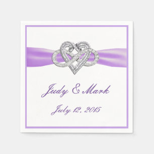 Serviette En Papier Papier Cardiaque Purple Infinity Personnalisé