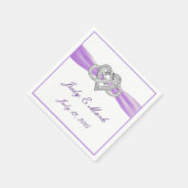 Serviette En Papier Papier Cardiaque Purple Infinity Personnalisé (Coin)