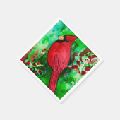 Serviette En Papier Papier cardinal rouge Papier à serviettes Aquarell (Coin)