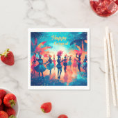 Serviette En Papier Papier carnaval Napkin (En situation)