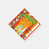 Serviette En Papier Papier, Carottes Papillon 100% Vegan (Coin)