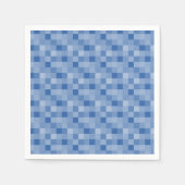 Serviette En Papier Papier carré motif en pixel bleu (Devant)