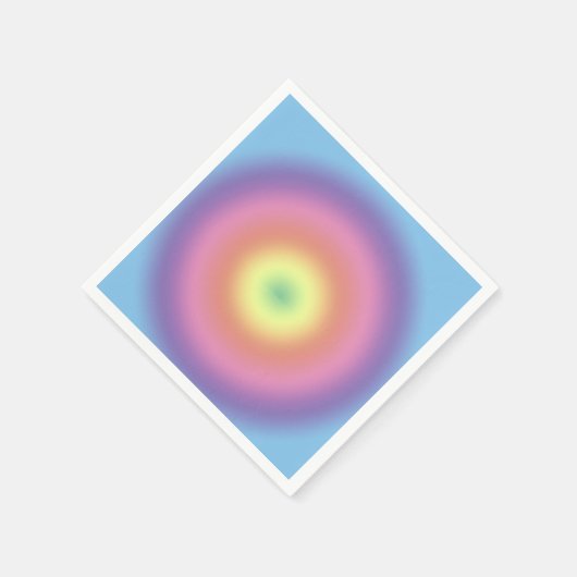 Serviette En Papier Papier - Cercle arc-en-ciel (Coin)