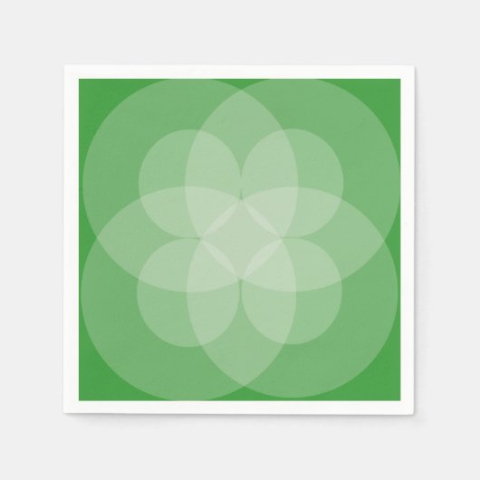 Serviette En Papier Papier - Cercles d'intersection (Devant)