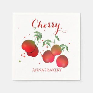 Serviette En Papier Papier cerise tiges Napkin