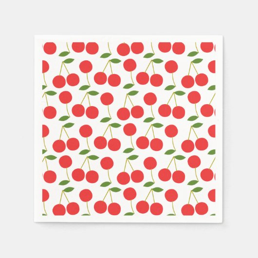 Serviette En Papier Papier cerisier très rouge Napkin (Devant)