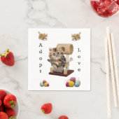 Serviette En Papier Papier, Chat Kitten Condo Adopter l'amour (En situation)