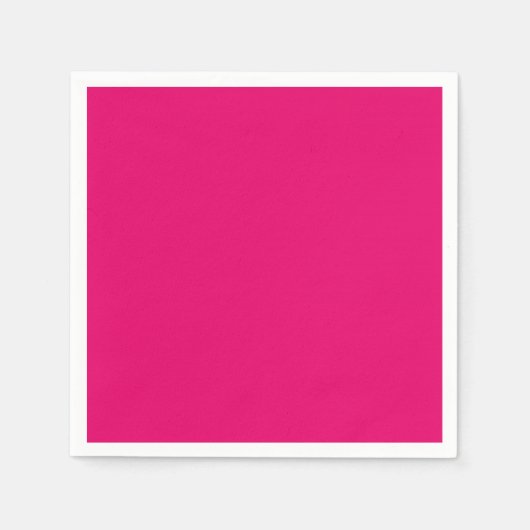 SERVIETTE EN PAPIER PAPIER CHIC NAPKIN_LOVELY CHAUD ROSE SOLIDE (Devant)