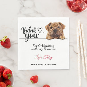 Serviette En Papier Papier Chien Shar Pei Napkin
