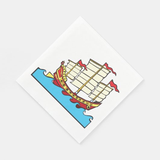 Serviette En Papier Papier chinois de voilier (Coin)