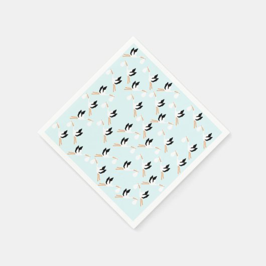 Serviette En Papier Papier cigogne bleu serviettes (Coin)