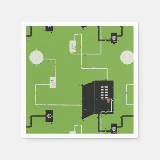 Serviette En Papier Papier Circuits électriques (Devant)
