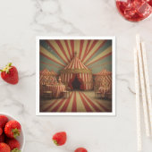 Serviette En Papier Papier cirque vintage (En situation)
