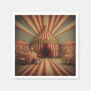 Serviette En Papier Papier cirque vintage