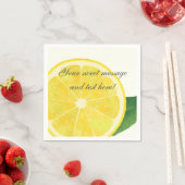 Serviette En Papier Papier citron frais Napkin (En situation)