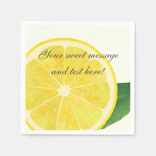 Serviette En Papier Papier citron frais Napkin (Devant)