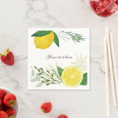 Serviette En Papier Papier citron frais Napkin (En situation)