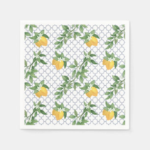 Serviette En Papier Papier citron méditerranéen Napkin