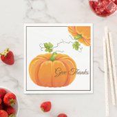 Serviette En Papier Papier Citrouille d'action de grâces (En situation)