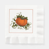 Serviette En Papier Papier Citrouille d'automne Napkin (Devant)