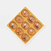 Serviette En Papier Papier Citrouille d'Halloween (Coin)