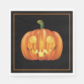 Serviette En Papier Papier Citrouille Halloween (Devant)