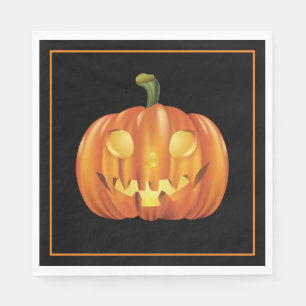 Serviette En Papier Papier Citrouille Halloween