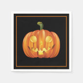 Serviette En Papier Papier Citrouille Halloween (Devant)