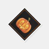 Serviette En Papier Papier Citrouille Halloween (Coin)