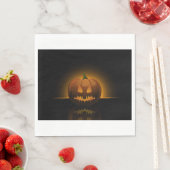 Serviette En Papier Papier Citrouille Halloween brillant (En situation)