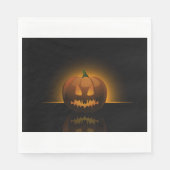Serviette En Papier Papier Citrouille Halloween brillant (Devant)