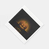 Serviette En Papier Papier Citrouille Halloween brillant (Coin)