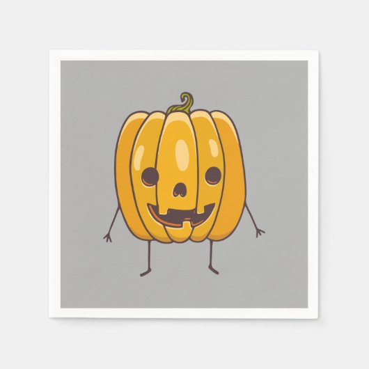 Serviette En Papier Papier Citrouille Halloween Napkin (Devant)