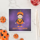Serviette En Papier Papier Citrouille Halloween Party for Kids