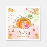 Papier citrouille Napkin automne Anniversaire fill