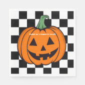 Serviette En Papier Papier Citrouille orange (Devant)