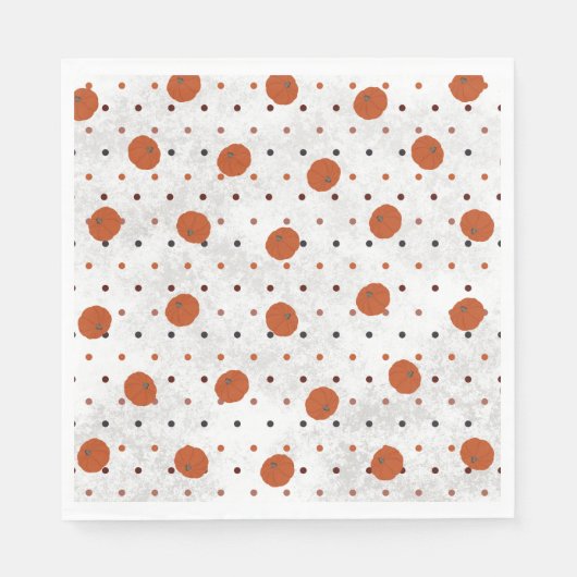 Serviette En Papier Papier Citrouille Polka Dot (Devant)