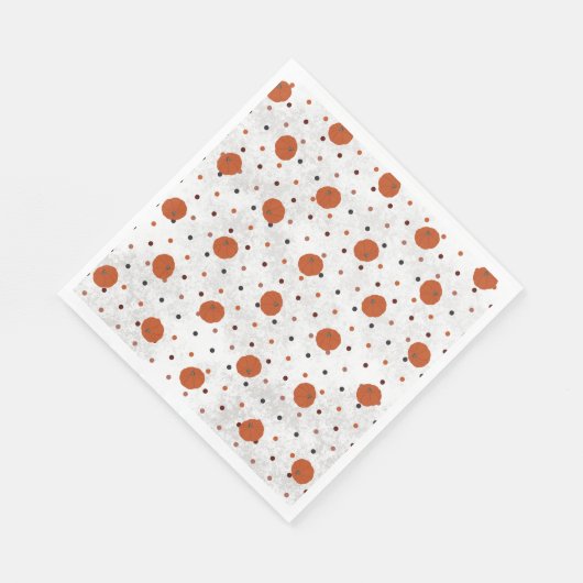 Serviette En Papier Papier Citrouille Polka Dot (Coin)