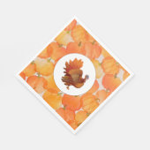 Serviette En Papier Papier Citrouille Thanksgiving Napkin (Coin)