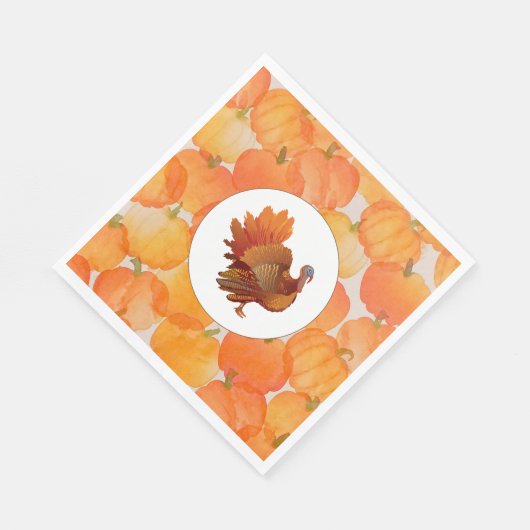 Serviette En Papier Papier Citrouille Thanksgiving Napkin (Coin)