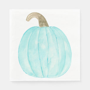 Serviette En Papier Papier Citrouille turquoise