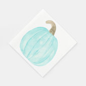 Serviette En Papier Papier Citrouille turquoise (Coin)