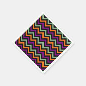 Serviette En Papier Papier citrouille, violet, vert et noir Chevron (Coin)